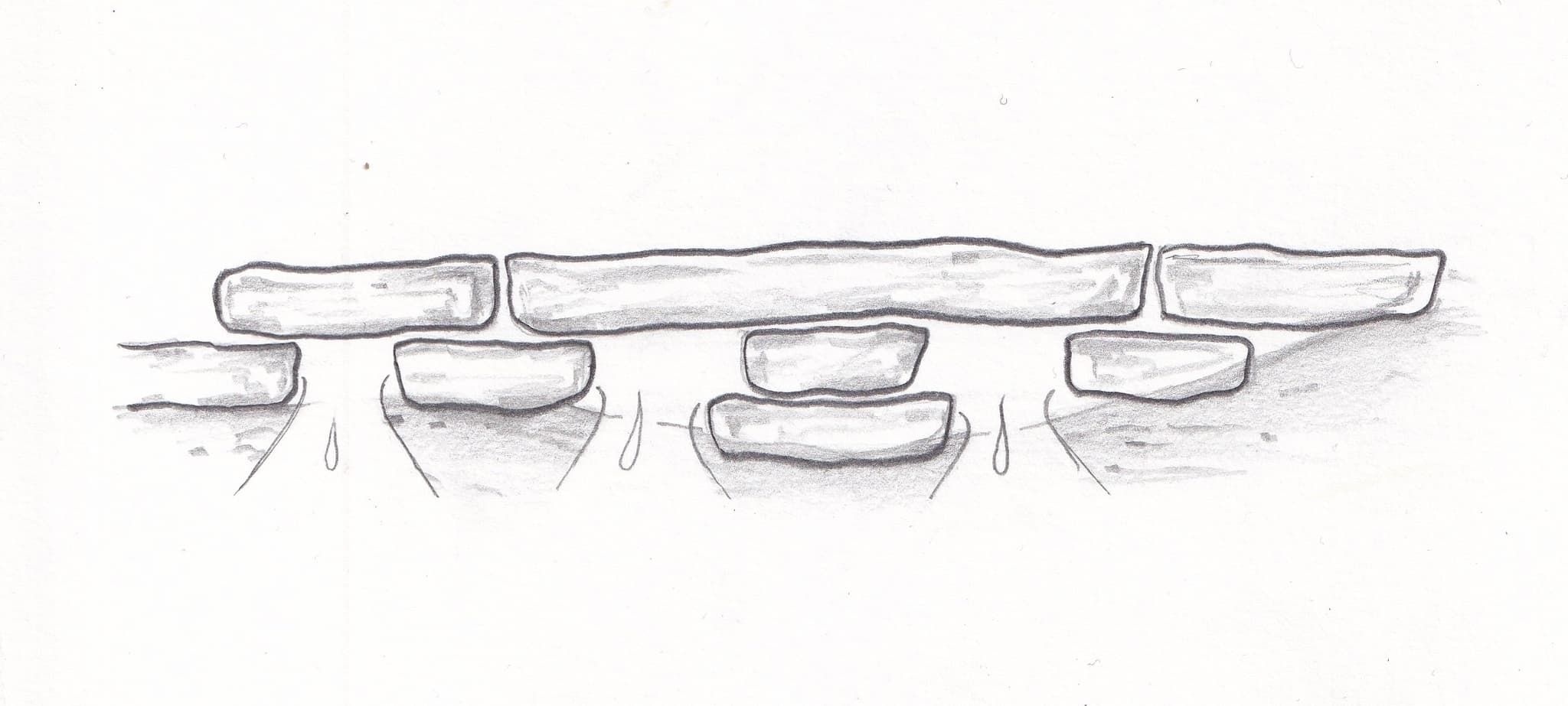 Snið - í mikilli bleytu gæti þurft að leggja fleiri steina undir hellurnar