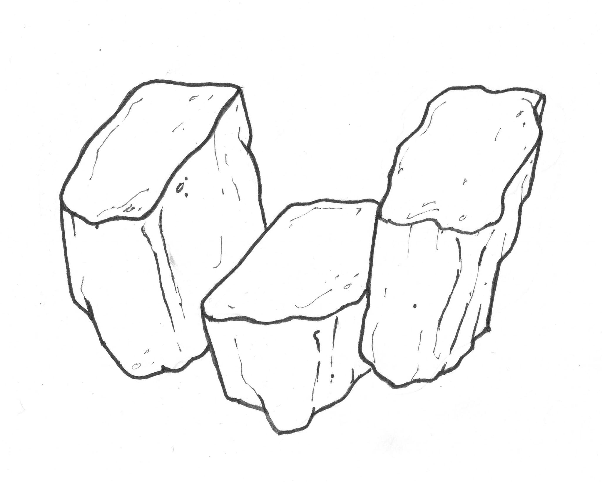 Steinar skulu halla til baka til að auka styrk og koma í veg fyrir stíflur