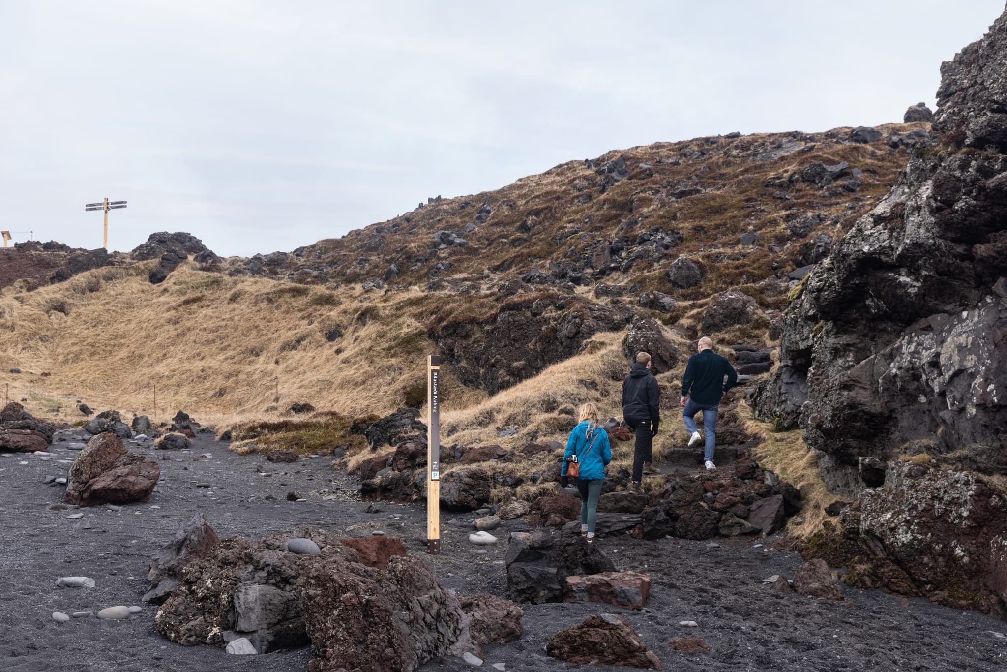 Merkt gönguleið við Djúpalónsfjöru