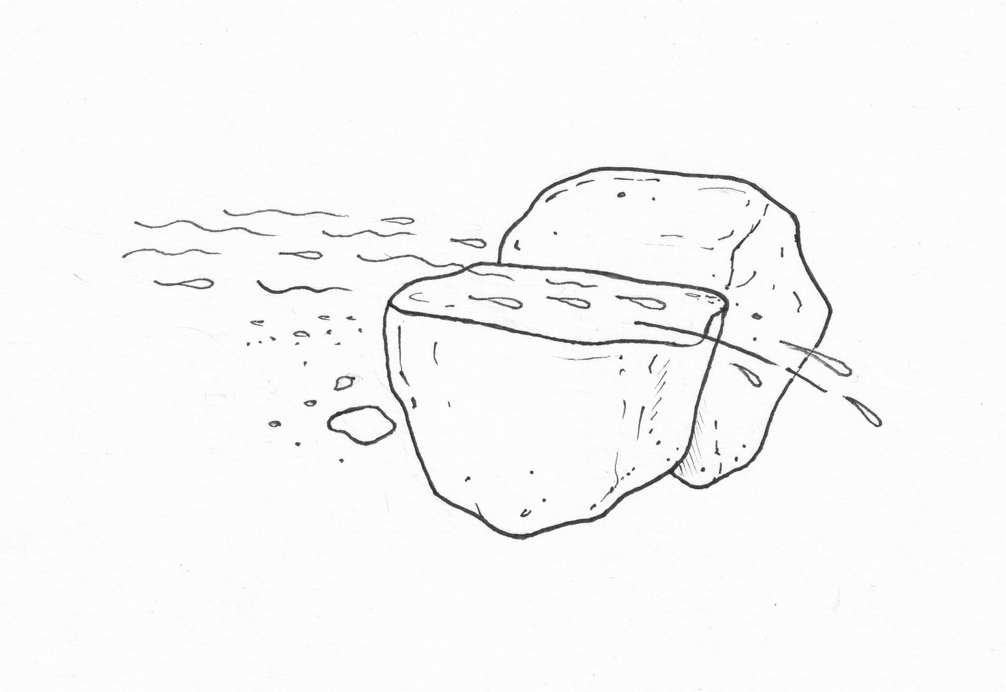 Rétt hæð á yfirborði steins