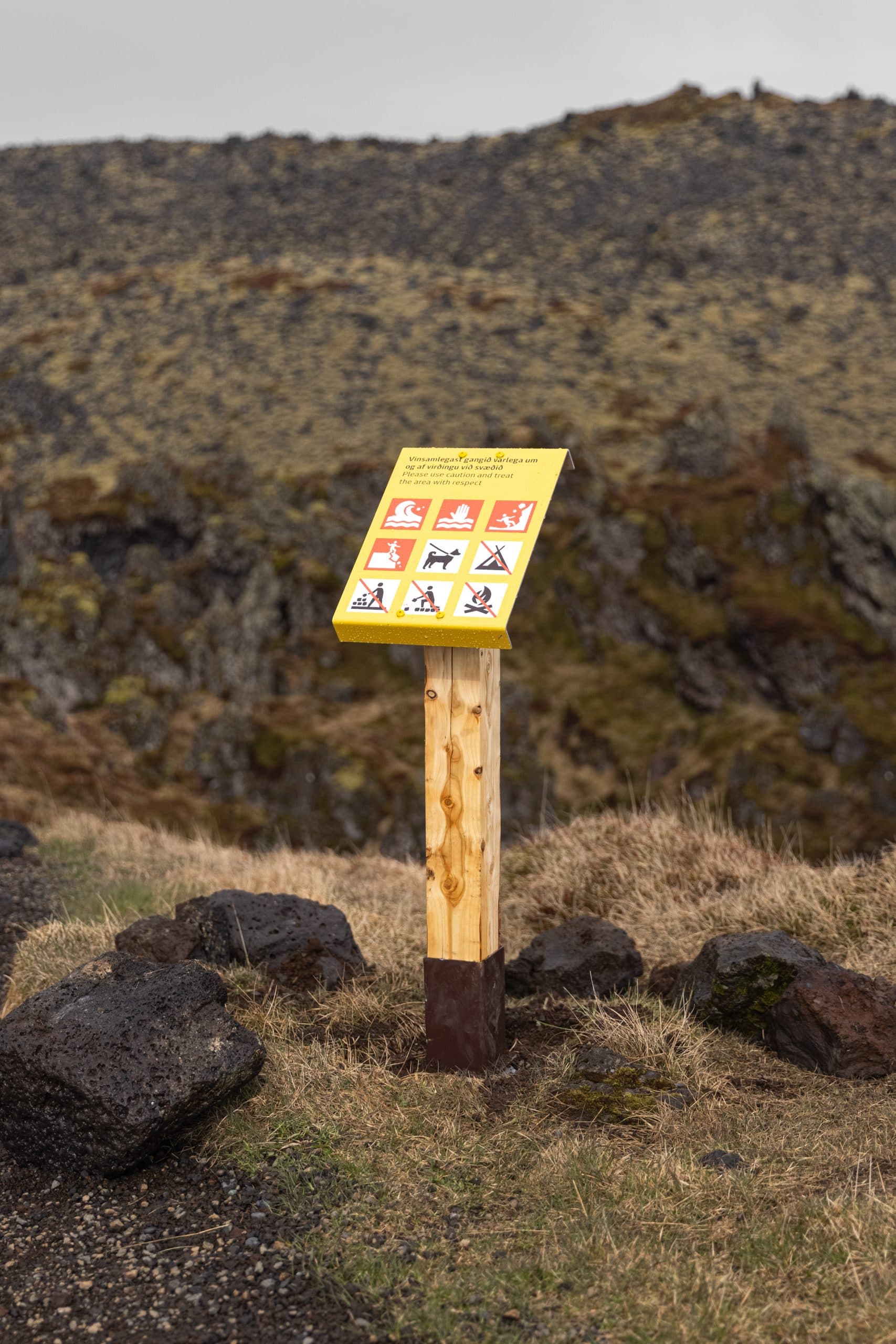 Hallandi öryggis skilti